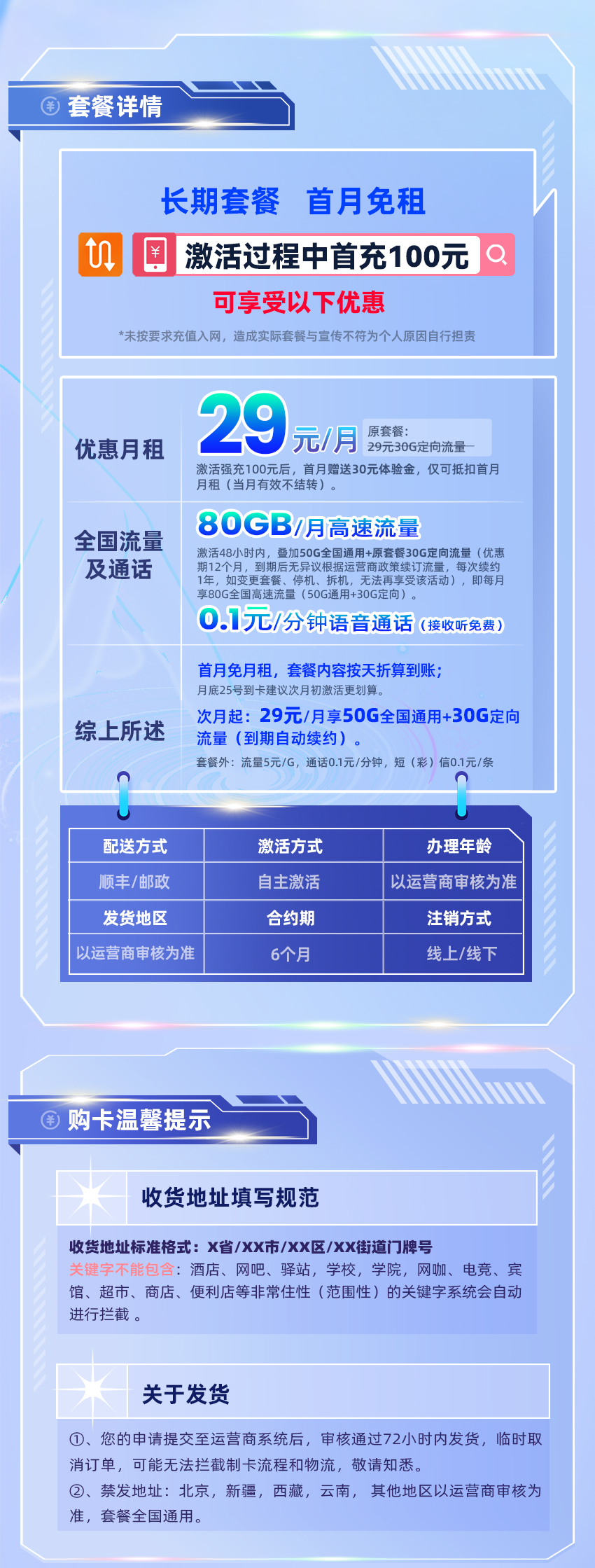 电信沅芷卡29元80G流量  第2张