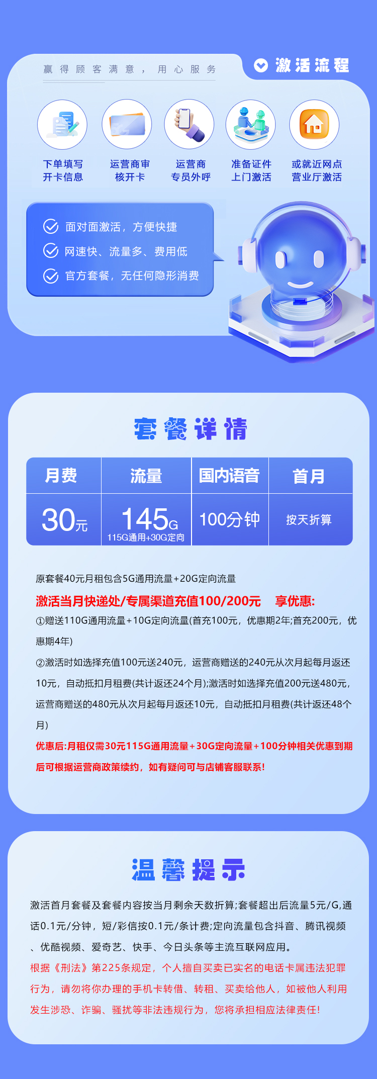 广东电信省内专享卡【30元145G流量+100分钟】  第2张